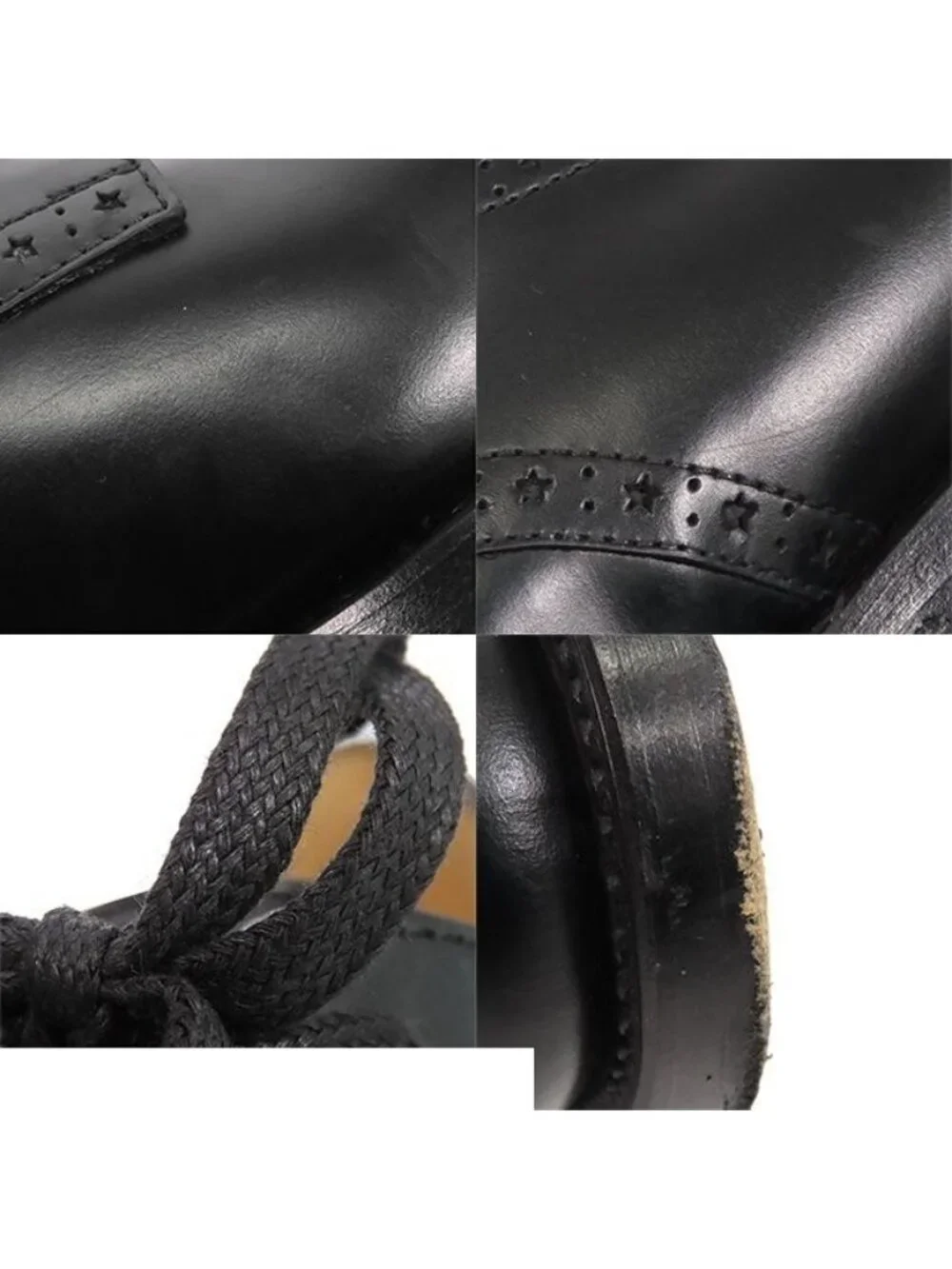 Gucci Derby Shoes Black Leather Interlocking G Dress 8
